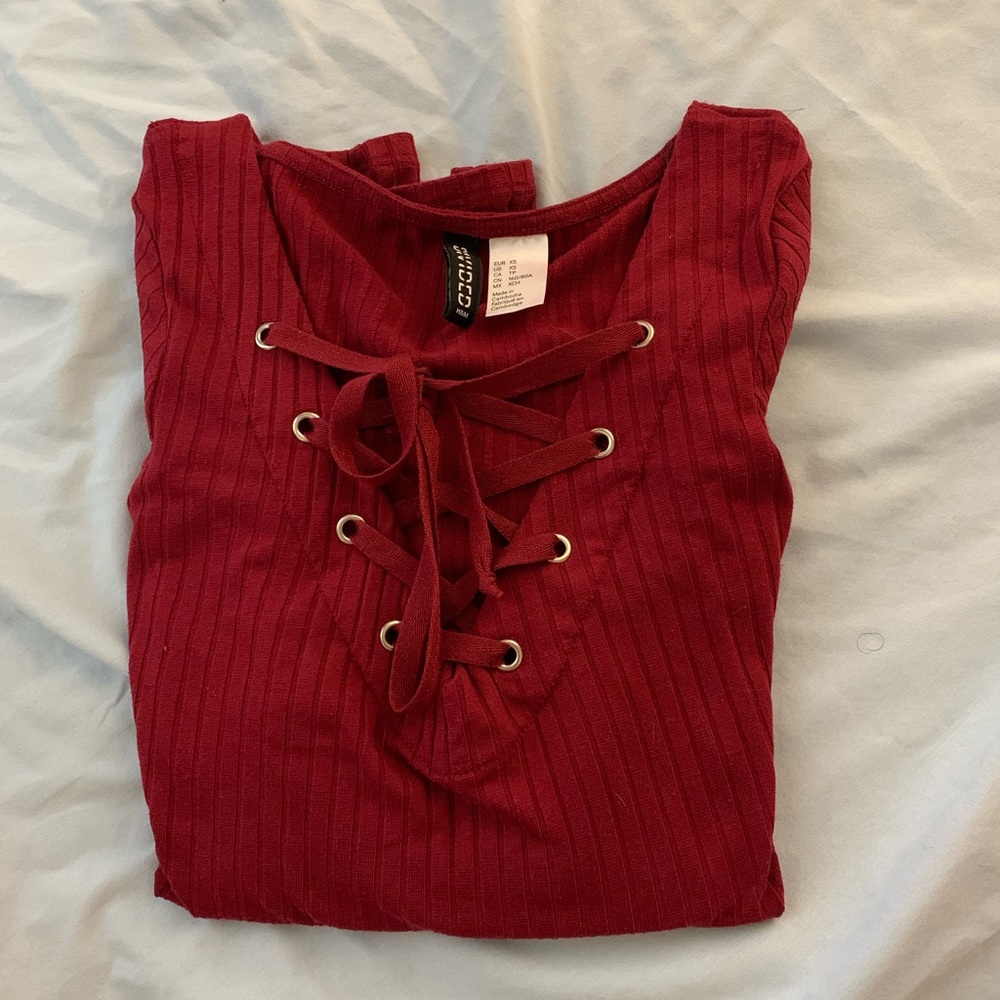 H&M Laced Long Sleeve Top